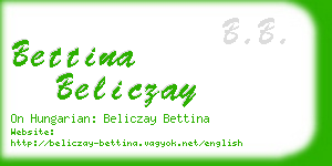 bettina beliczay business card